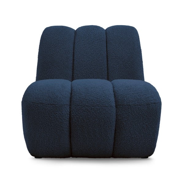 Tmavomodré kreslo z textílie buklé Janissaire – Bobochic Paris-image-3