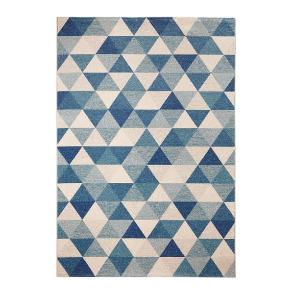 Modrý koberec Mint Rugs Diamond Triangle, 133 x 195 cm