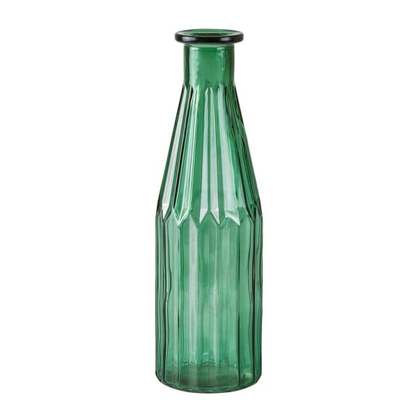 Zelená sklenená váza KJ Collection Bottle, ⌀ 7,5 cm