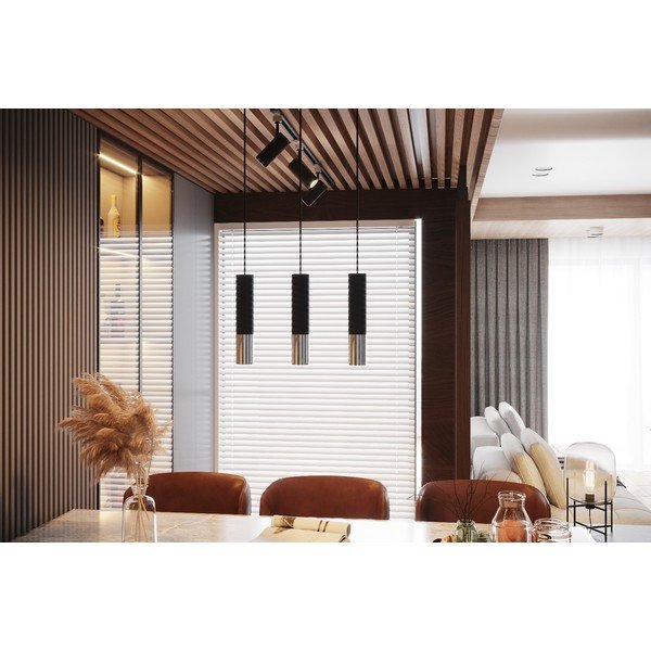 Čierne/v striebornej farbe kovové stropné svietidlo ø 6 cm Longbot – Sollux-image-4