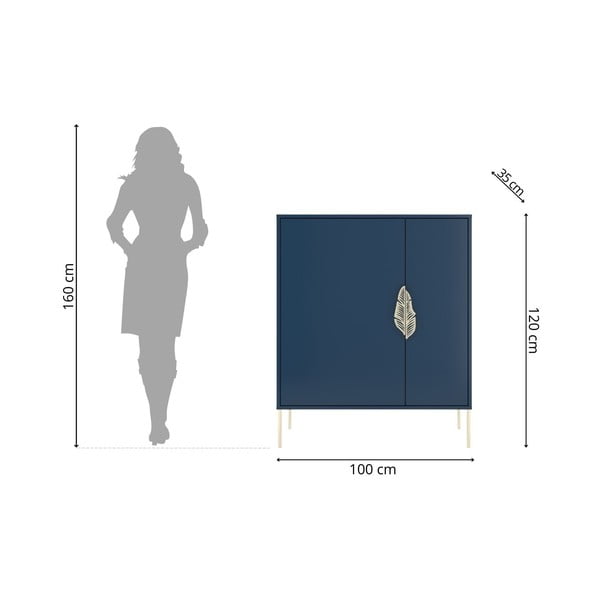 Tmavomodrá skrinka na topánky Skandica Merlin-image-4