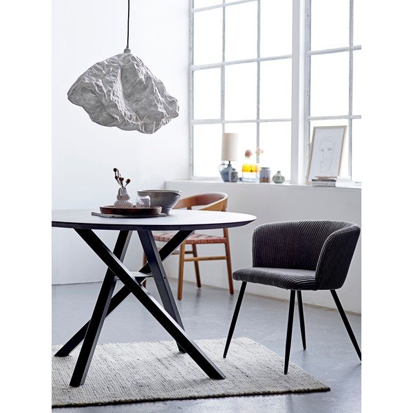 Sivo-biela kameninová servírovacia misa Bloomingville Thea, ø 24,5 cm-image-4