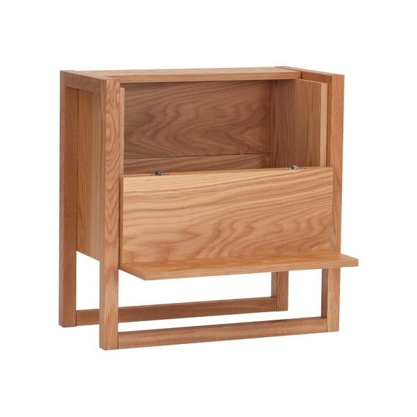 Vinotéka z dubového dreva v prírodnej farbe 59x60 cm NewEst - Woodman-image-2