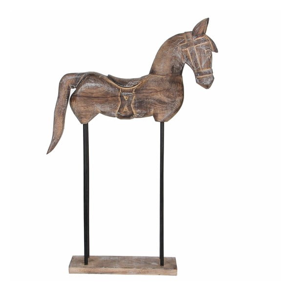 Dekorácia v tvare koňa z mangového dreva Mica Sculpture, 36 x 60 cm
