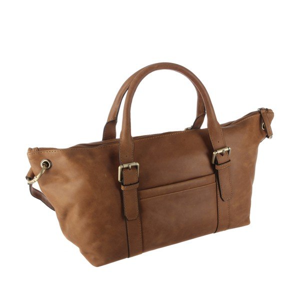 Dámska kožená kabelka Poppy Vintage Treacle-image-4