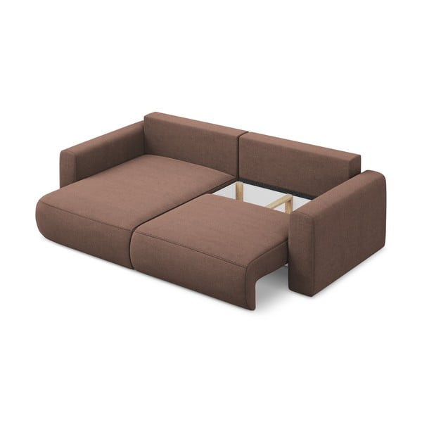 Ružová rozkladacia/s úložným priestorom rohová pohovka (ľavý roh/s leňoškou) Kapua – Makamii-image-3