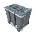 Plastový odpadkový kôš na triedený odpad/vstavaný 12 + 12 + 12 l Ecofil - Elletipi