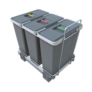 Plastový odpadkový kôš na triedený odpad/vstavaný 12 + 12 + 12 l Ecofil - Elletipi
