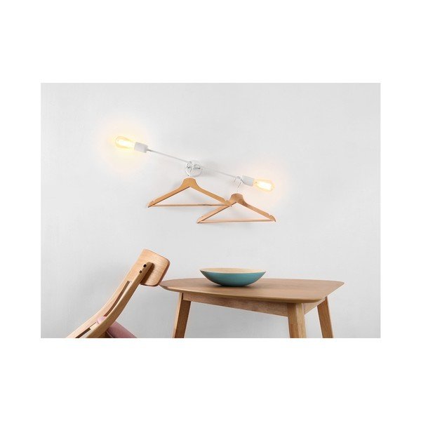 Biela nástenná lampa na 2 žiarovky Custom Form Twigo, šírka 60 cm-image-3