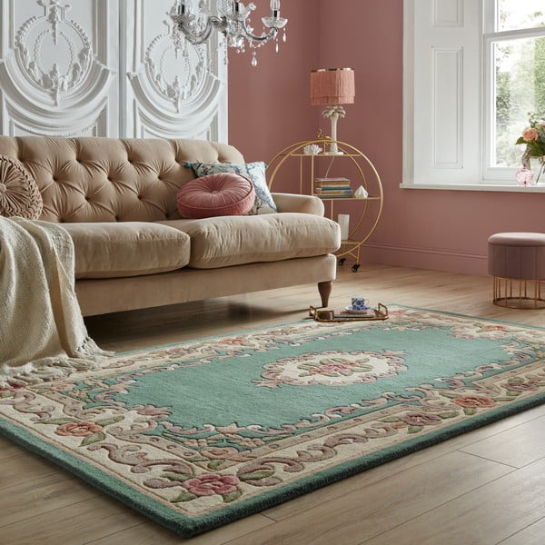 Zelený vlnený koberec Flair Rugs Aubusson, 150 × 240 cm-image-1
