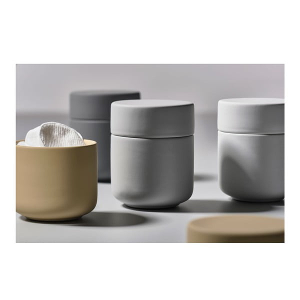 Biela kameninová dóza s vekom Zone UME-image-3