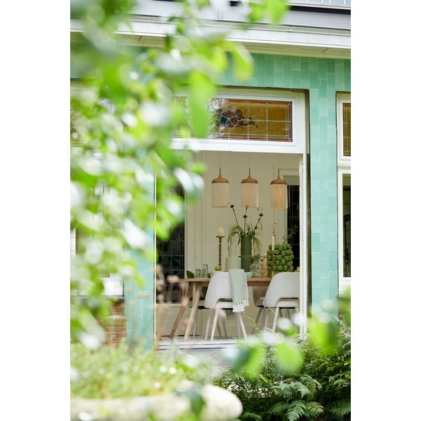 Závesné svietidlo v prírodnej farbe s textilným tienidlom Dania – Light & Living-image-3