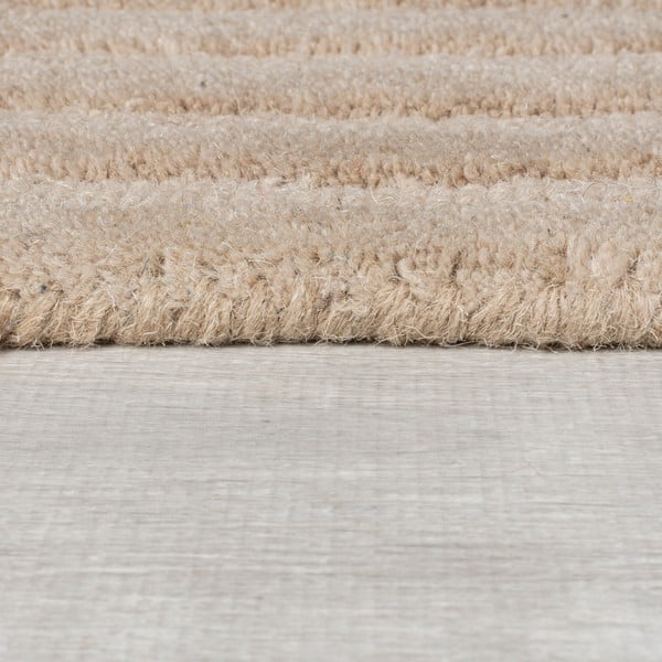 Béžový ručne tkaný vlnený koberec 120x170 cm Zen Rectangles – Flair Rugs-image-4