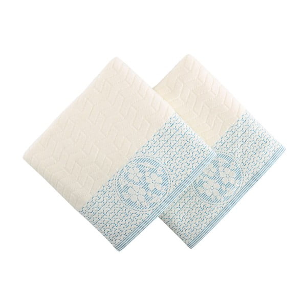 Sada 2 uterákov s modrým detailom Amada, 50 × 90 cm