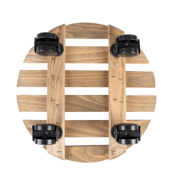 Drevený pojazdný podstavec pod kvetináč ø 29 cm (výška 8 cm) Indoor & Outdoor – Esschert Design-image-2