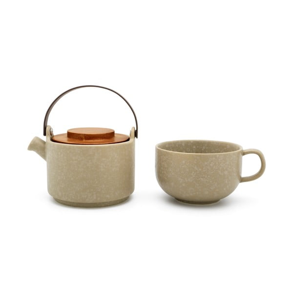 Béžová kameninová čajová súprava Umea – Bredemeijer-image-2