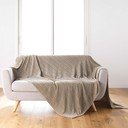 Svetlohnedý pléd z mikroflanelu 180x220 cm Arya – douceur d'intérieur