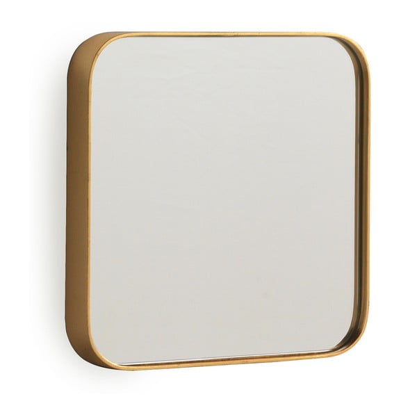 Nástenné zrkadlo v zlatej farbe Geese Pure, 30 × 30 cm