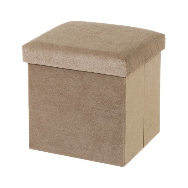 Béžový zamatový taburet Velvet – Casa Selección