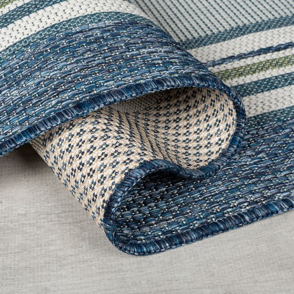 Vnútorný a vonkajší koberec zeleno-modrý 120x170 cm Roma Stripe – Flair Rugs-image-2