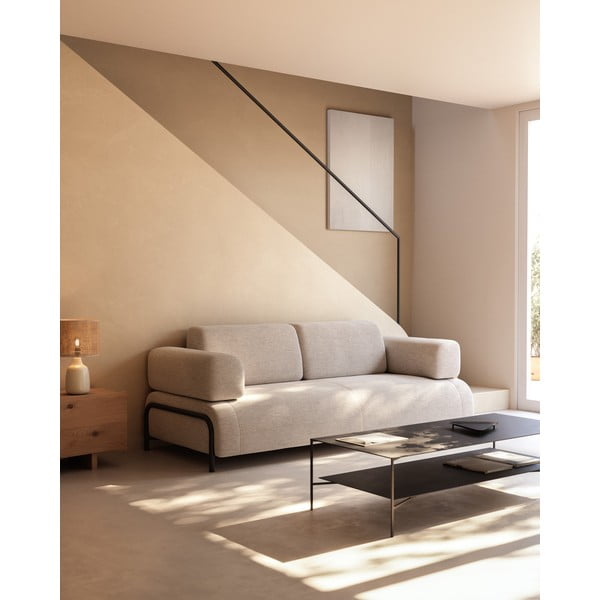 Čierny oceľový konferenčný stolík 60x140 cm Azisi – Kave Home-image-1