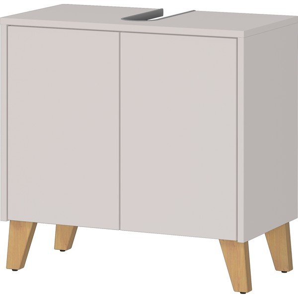 Krémovobiela matná skrinka pod umývadlo 60x59 cm Arnea – Germania