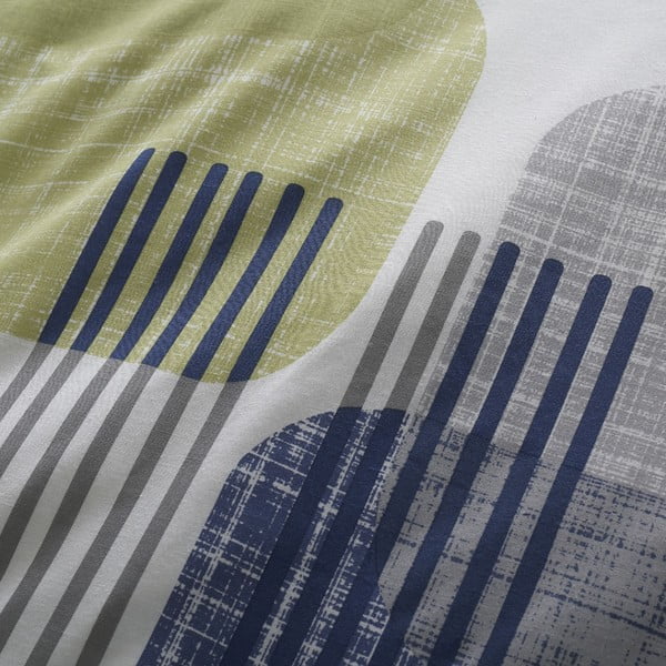 Zeleno-modré obliečky na jednolôžko 135x200 cm Layered Geo - Catherine Lansfield-image-4