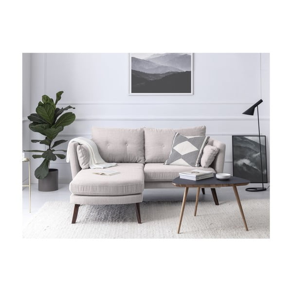 Krémovo-biela trojmiestna pohovka Mazzini Sofas Elena, s leňoškou na ľavom rohu-image-3