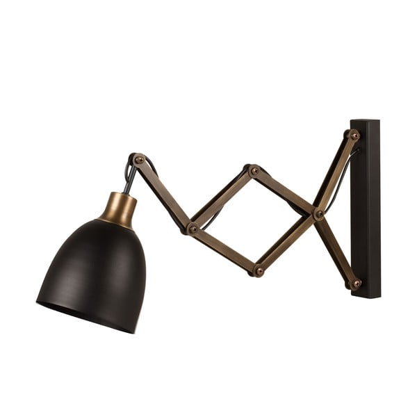 Čierne/v bronzovej farbe nástenné svietidlo ø 16 cm Pulia – Opviq lights-image-3