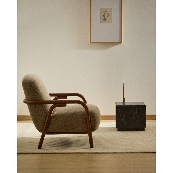 Taupe ženilkové kreslo Sylo – Kave Home-image-1