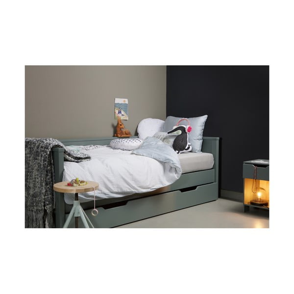 Zelená jednolôžková posteľ 90x200 cm Nikki – WOOOD-image-1