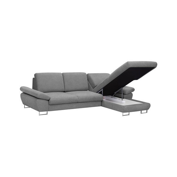 Svetlosivá rozkladacia rohová pohovka Windsor & Co Sofas Pi, pravý roh-image-3