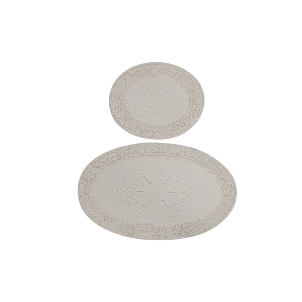 Krémovobiele kúpeľňové predložky v súprave 2 ks 100x60 cm – Foutastic