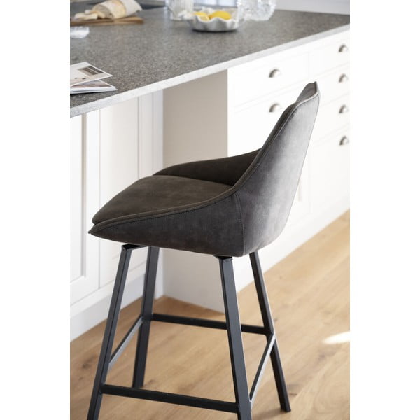 Sivé barové stoličky v súprave 2 ks (výška sedadla 65 cm) Alison – Rowico-image-2