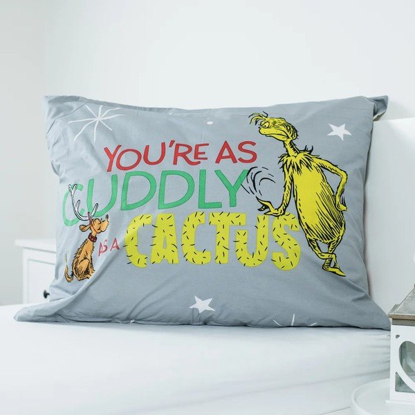 Zelená/sivá bavlnená detská obliečka na jednolôžko 200x140 cm Grinch – Jerry Fabrics-image-3