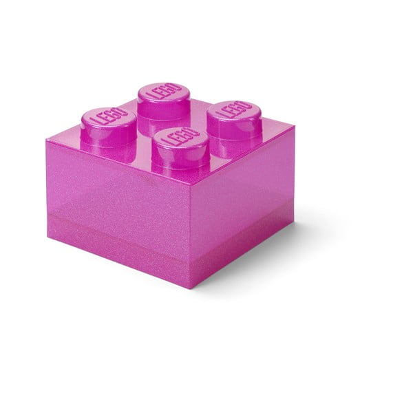 Ružový plastový detský úložný box 25x25x18 cm – LEGO®-image-4