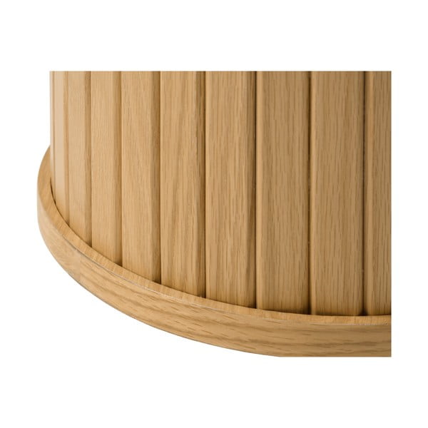 Okrúhly odkladací stolík v dekore duba ø 50 cm Nola – Unique Furniture-image-2