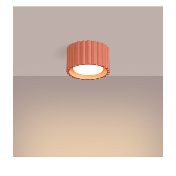 Broskyňové kovové bodové svietidlo ø 10 cm Zora – Sollux-image-4