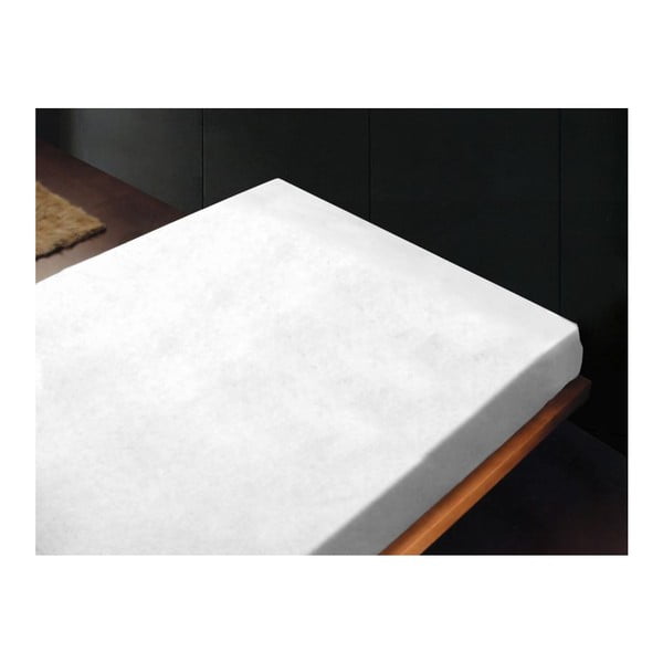 Neelastická posteľná plachta Liso Blanco, 180x260 cm