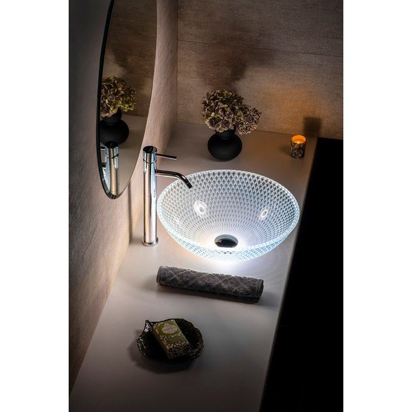 Sklenené okrúhle umývadlo ø 42 cm Puketa – Sapho-image-1