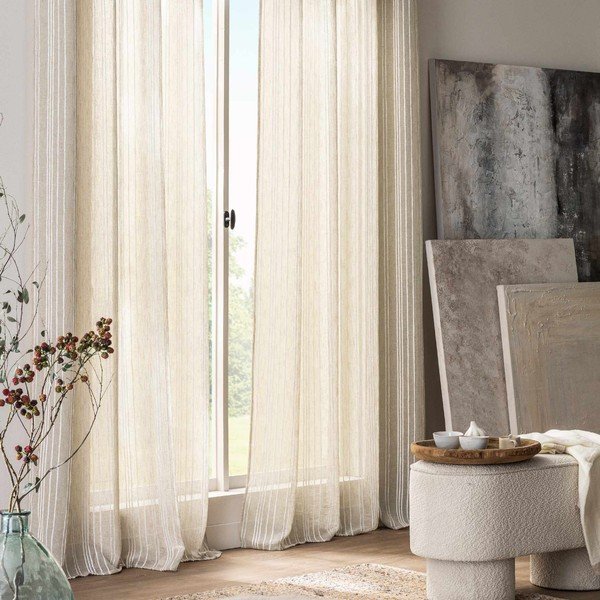 Krémovobiely záves 140x260 cm Zaho – douceur d'intérieur-image-1