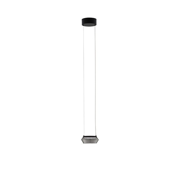 Matne čierne sklenené LED závesné svietidlo ø 14 cm Jailyn – Nova Luce