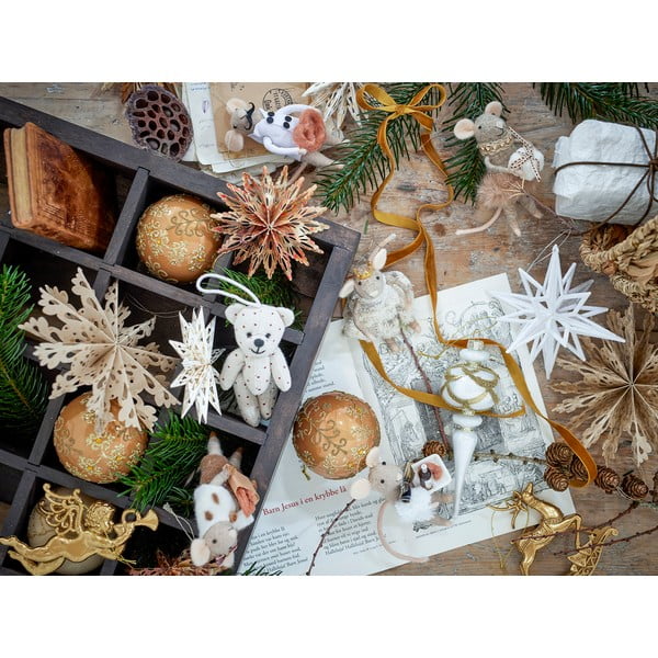 Papierové závesné vianočné dekorácie v súprave 6 ks Star – Bloomingville-image-3