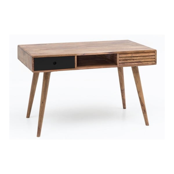 Pracovný stôl z masívneho sheeshamového dreva Skyport REPA, 117 × 60 cm