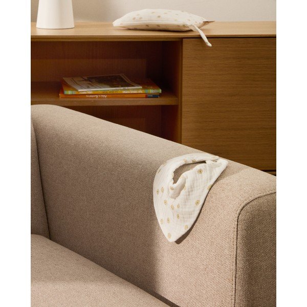 Krémové/v terakotovej farbe bavlnené podbradníky v súprave 2 ks Olna – Kave Home-image-2