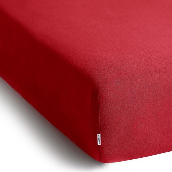 Červená napínacia plachta jersey 180x200 cm Amber – Restilo-image-2