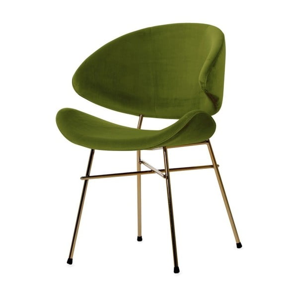 Zelená stolička v zlatej farbe Iker Cheri