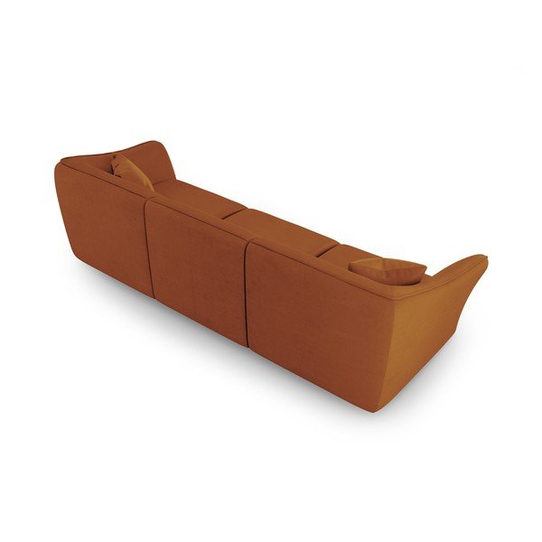 Pohovka z textílie buklé v tehlovej farbe 292 cm Tokyo – Cosmopolitan Design-image-2