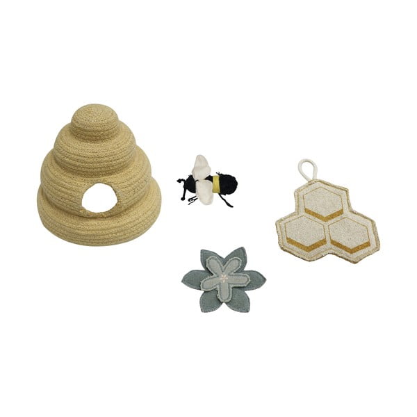 Krémový bavlnený detský hrací koberec 90x130 cm Pollination – Lorena Canals-image-4