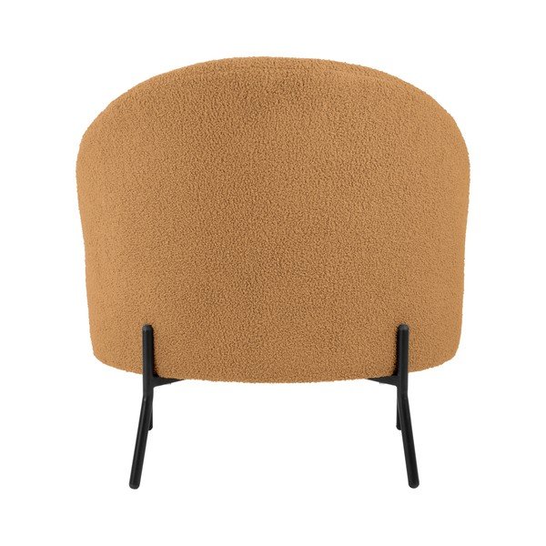 Svetlohnedé kreslo z textílie buklé Noble – Leitmotiv-image-4